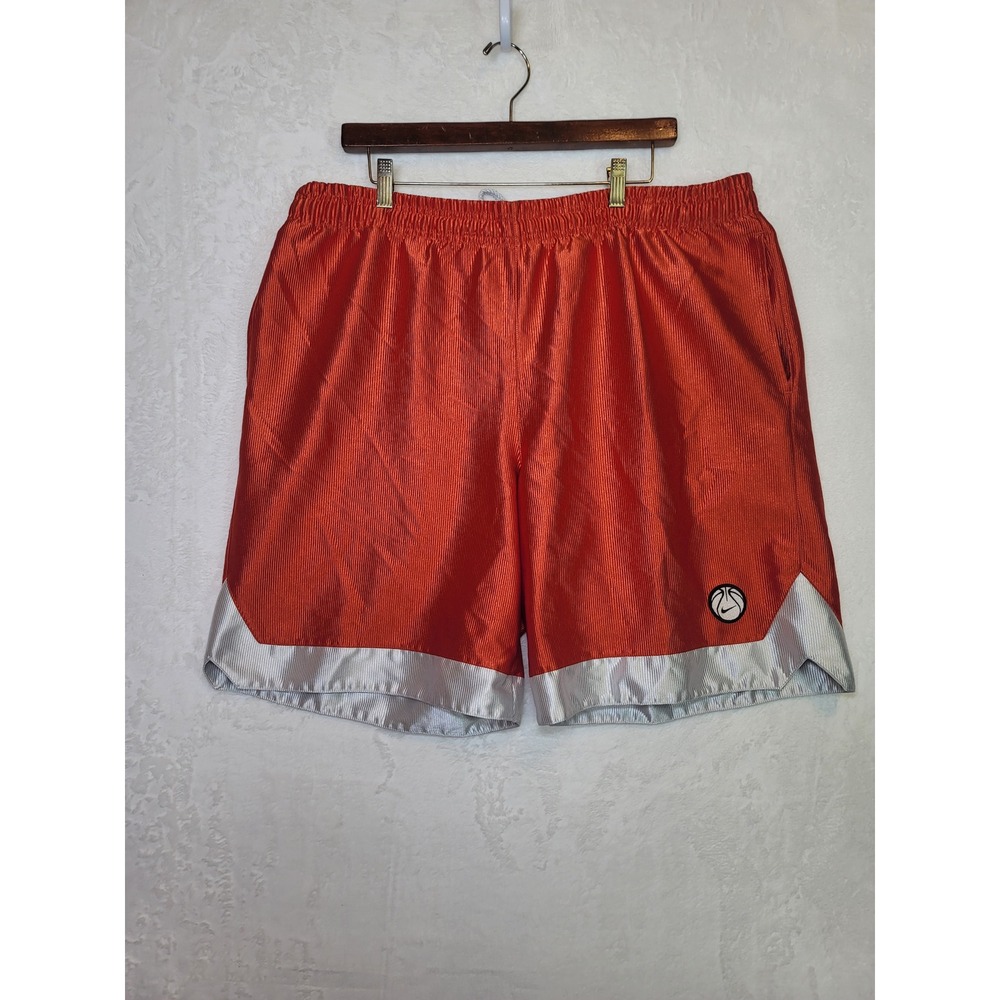 Nike‎ Vintage 90s Red Basketball Shorts Silky Athleisure Activewear Size 2XL
